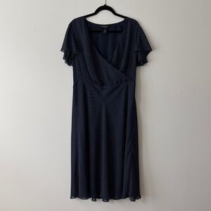 Lane Bryant Navy Blue Midi Dress
